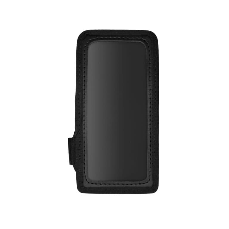 Durable black mobile device case with clear screen window for barcode scanners.